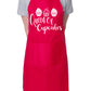 Queen Of Cupcakes Funny Ladies Apron with 2 Pockets Baking Cooking