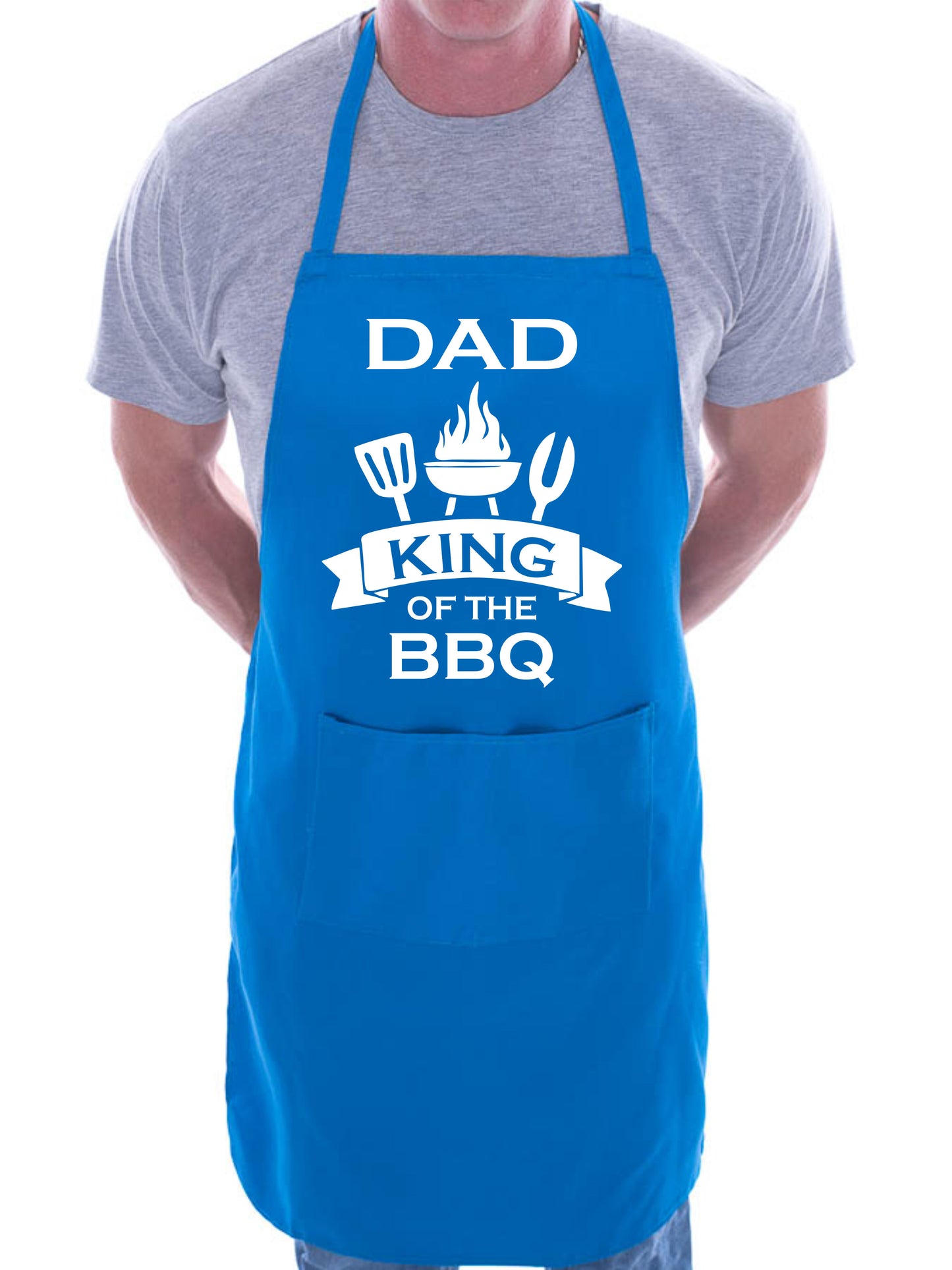 Dad is King Of BBQ Funny Apron Baking BBQ