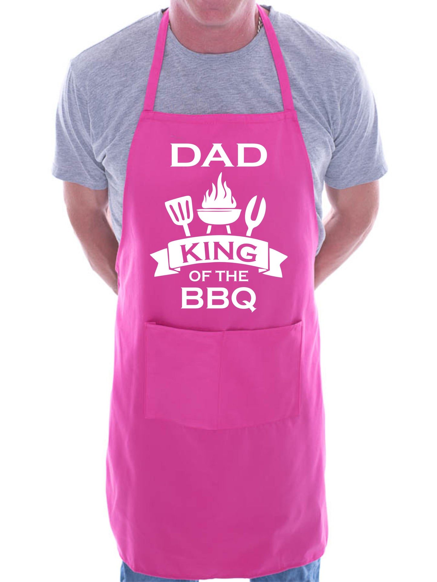 Dad is King Of BBQ Funny Apron Baking BBQ