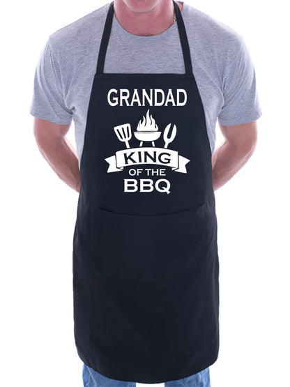 Grandad Is King Of BBQ Funny Apron Baking BBQ