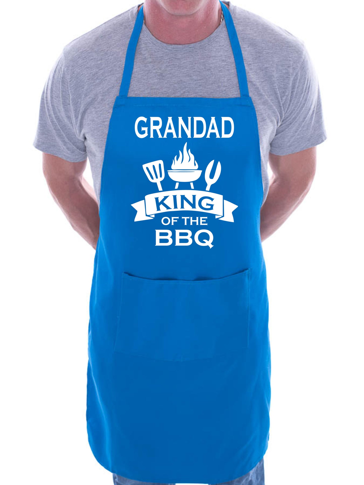 Grandad Is King Of BBQ Funny Apron Baking BBQ