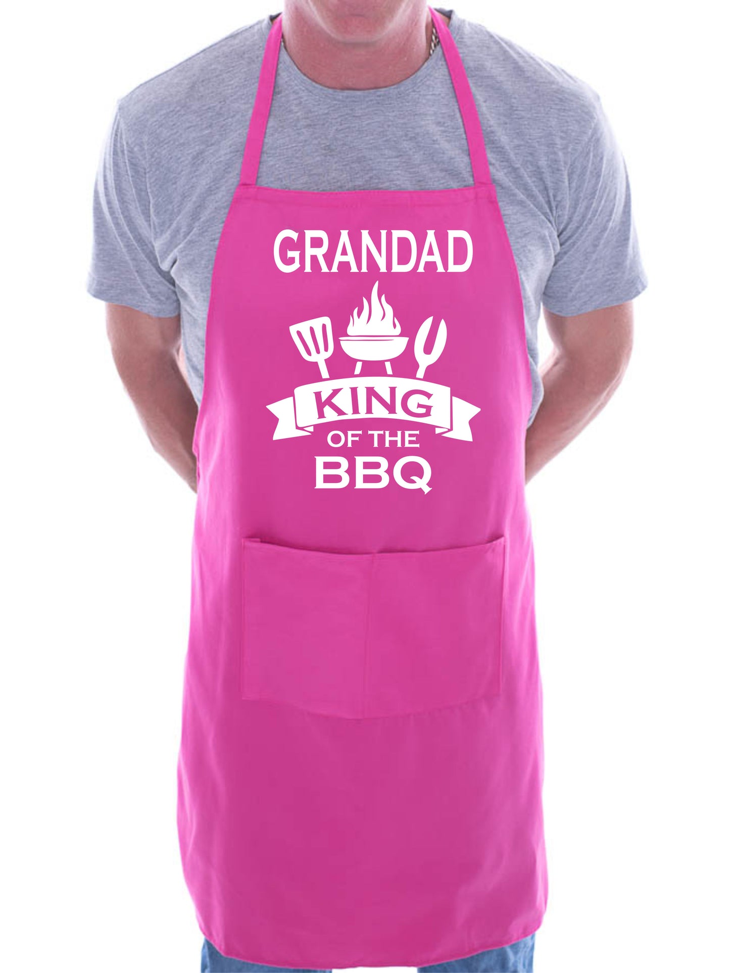 Grandad Is King Of BBQ Funny Apron Baking BBQ