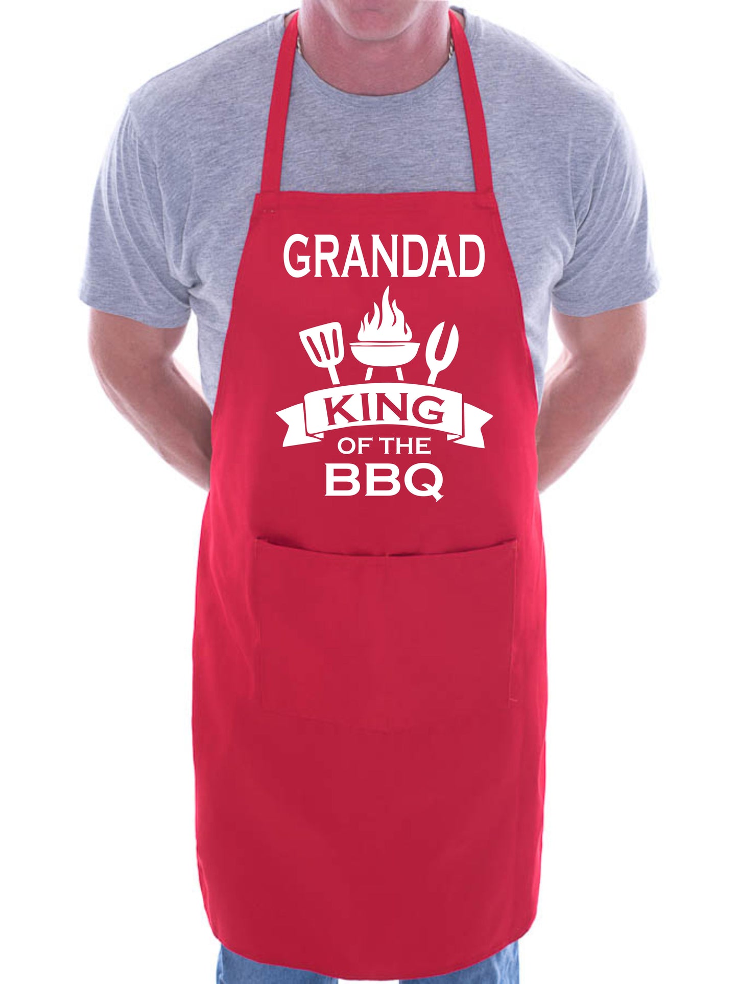 Grandad Is King Of BBQ Funny Apron Baking BBQ