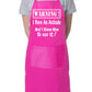 Warning I Have Attitude Funny Apron Baking BBQ