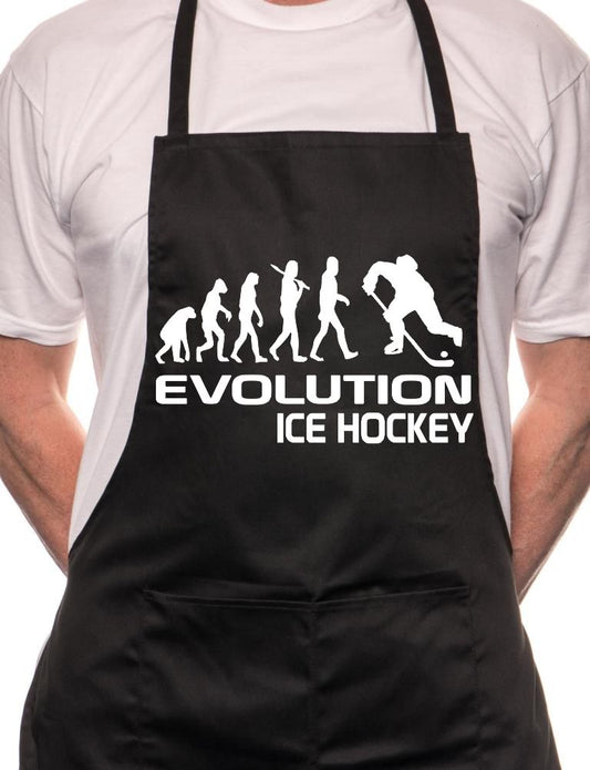 Evolution Of Ice Hockey BBQ Funny Apron