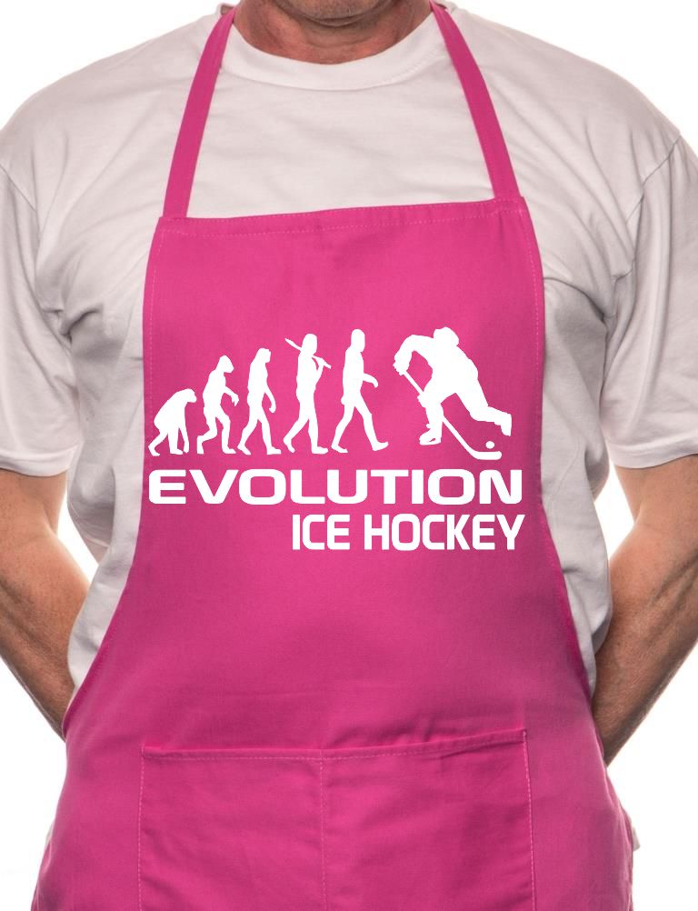 Evolution Of Ice Hockey BBQ Funny Apron