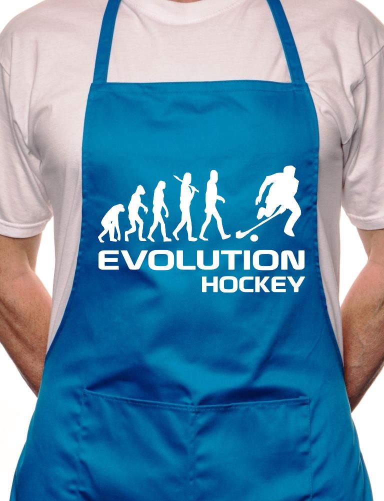 Evolution Of Hockey BBQ Funny Apron