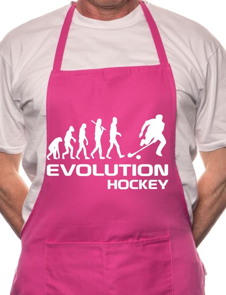 Evolution Of Hockey BBQ Funny Apron