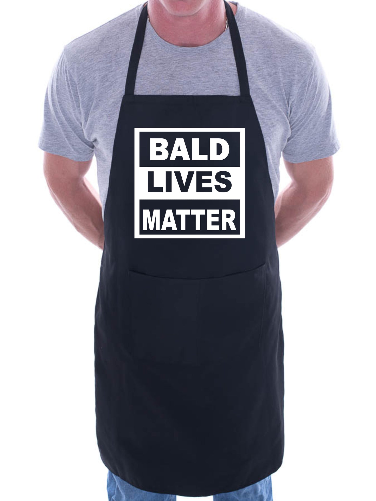 Bald Lives Matter Funny BBQ Baking BBQ Apron