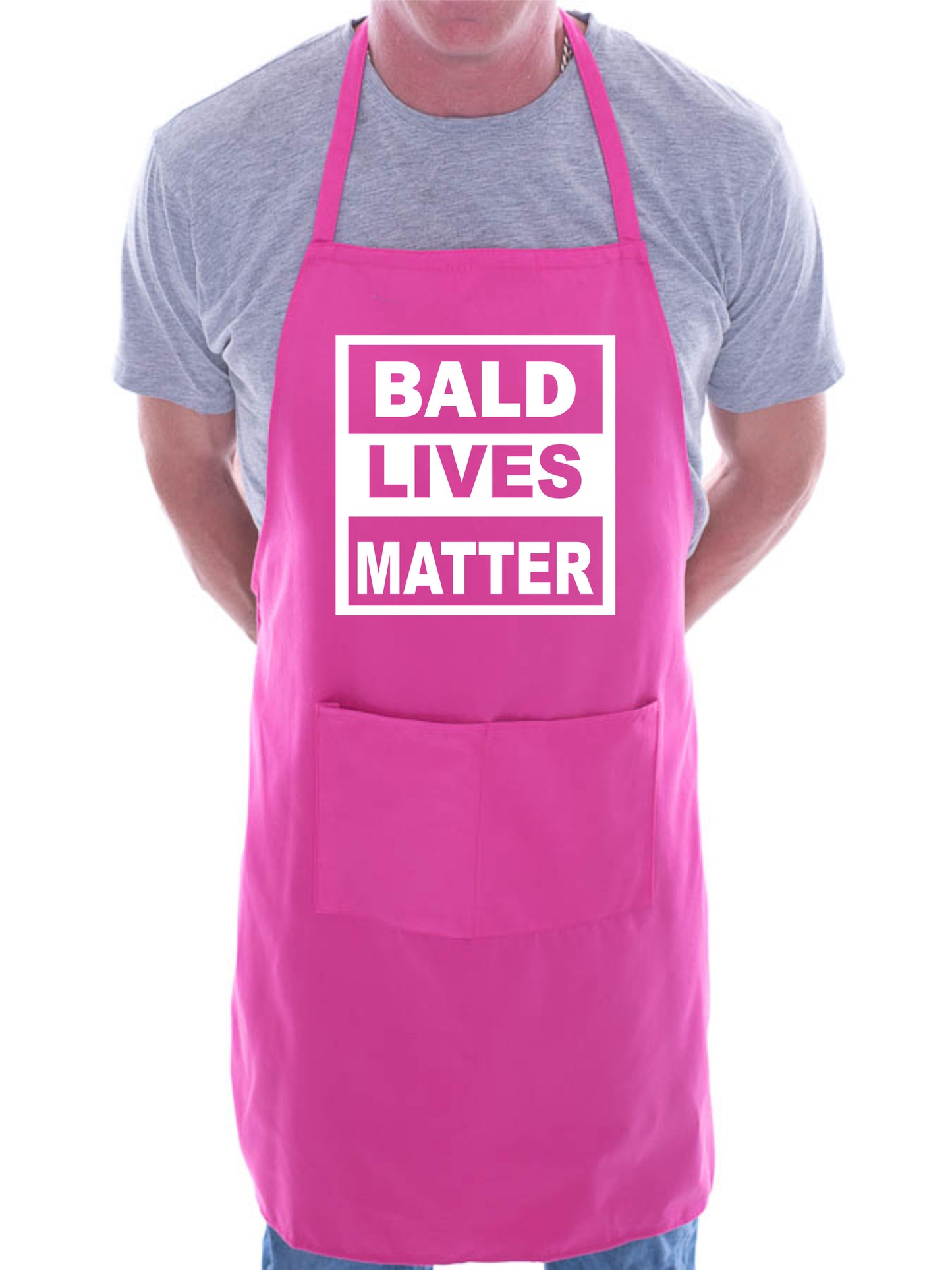 Bald Lives Matter Funny BBQ Baking BBQ Apron