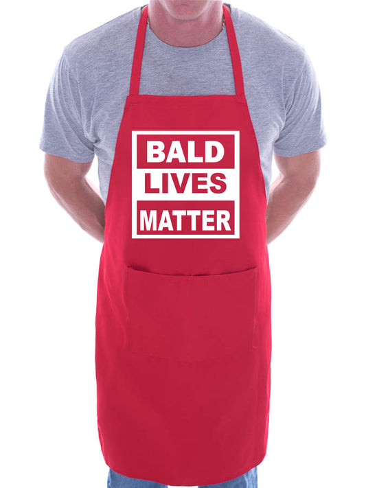 Bald Lives Matter Funny BBQ Baking BBQ Apron