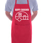 Happy Caravaner Novelty Funny BBQ Baking Cooking Apron with Pockets