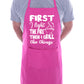 First I Light The Fire Then Grill Baking BBQ Apron