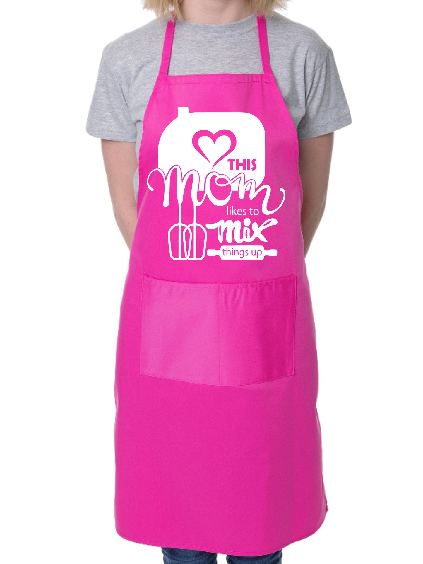 This Mom Like To Mix It Up Funny Ladies Apron Baking