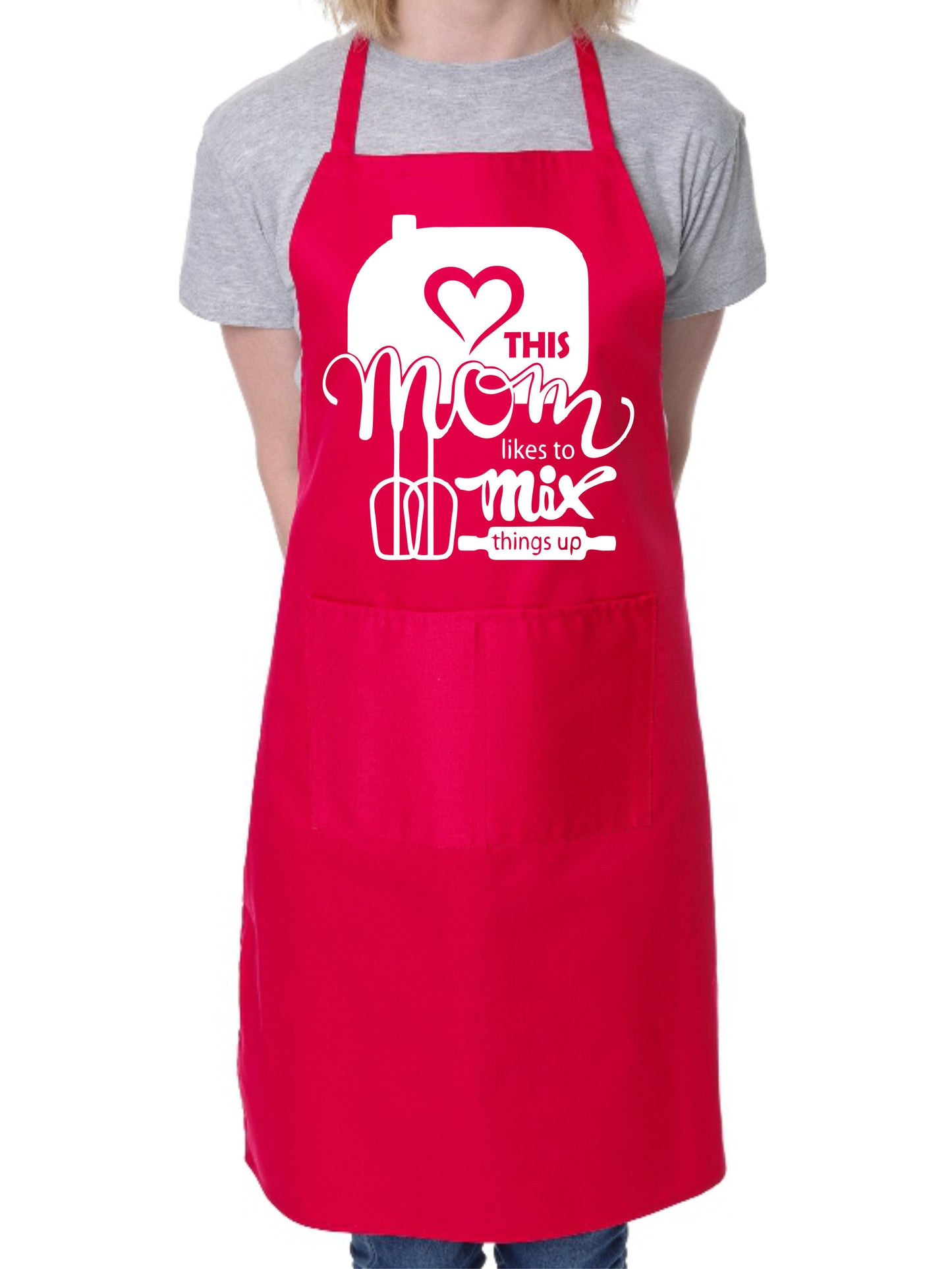 This Mom Like To Mix It Up Funny Ladies Apron Baking