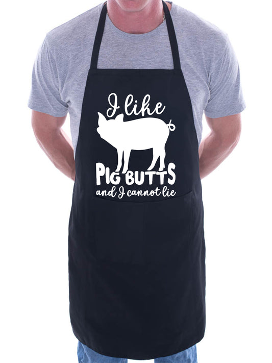 I Like Pig Butt's Funny Novelty Apron BBQ Baking Cooking