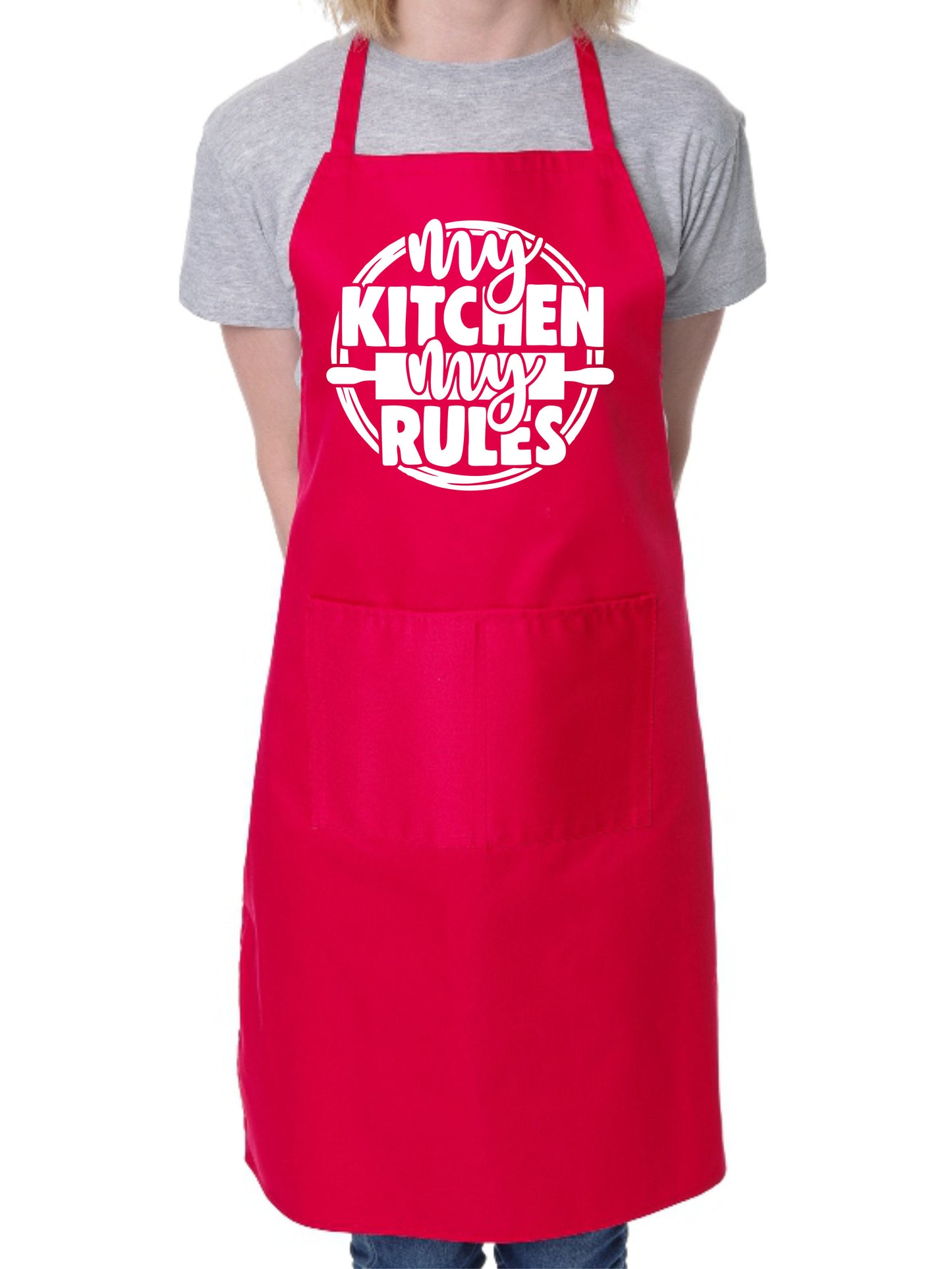 My Kitchen My Rules Funny Apron Baking BBQ