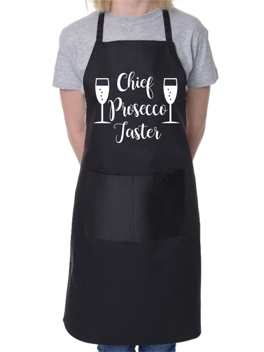 Chief Prosecco Taster Slogan Apron Baking BBQ