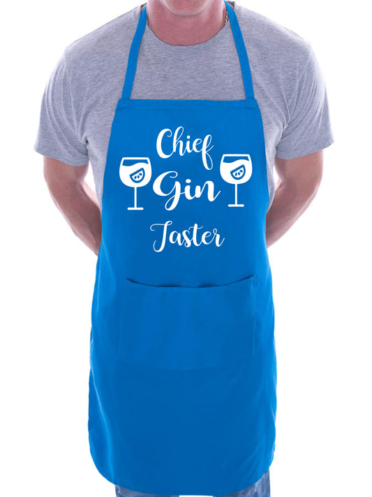 Chief Gin Taster Funny BBQ Baking Cooking Slogan Apron