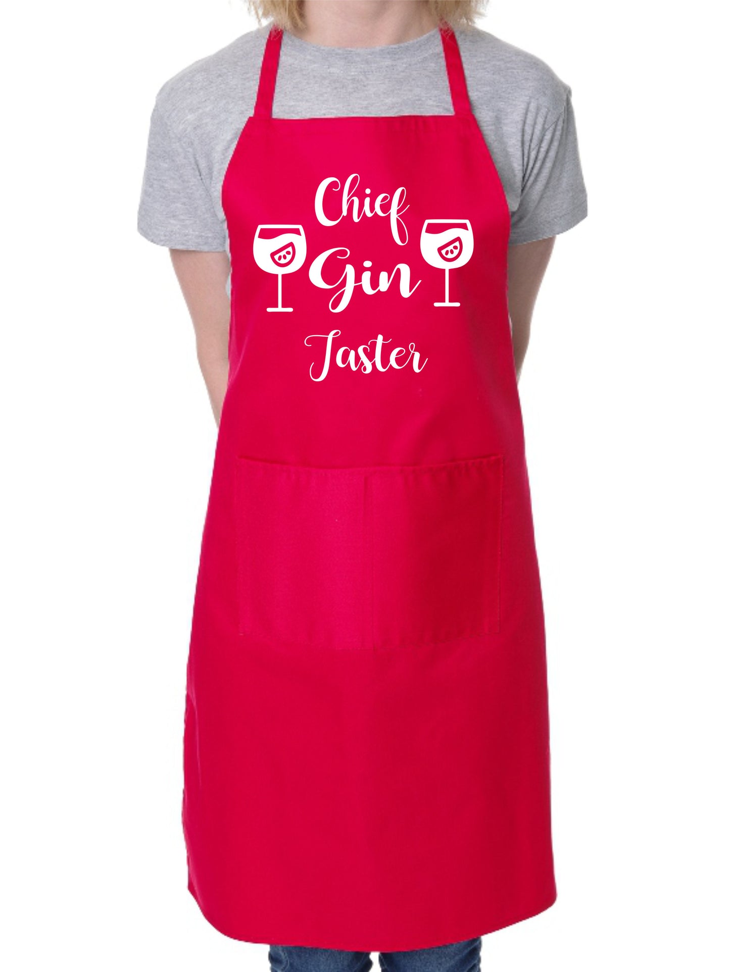 Chief Gin Taster Funny BBQ Baking Cooking Slogan Apron