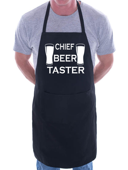 Chief Beer Taster Slogan Funny BBQ Baking Apron