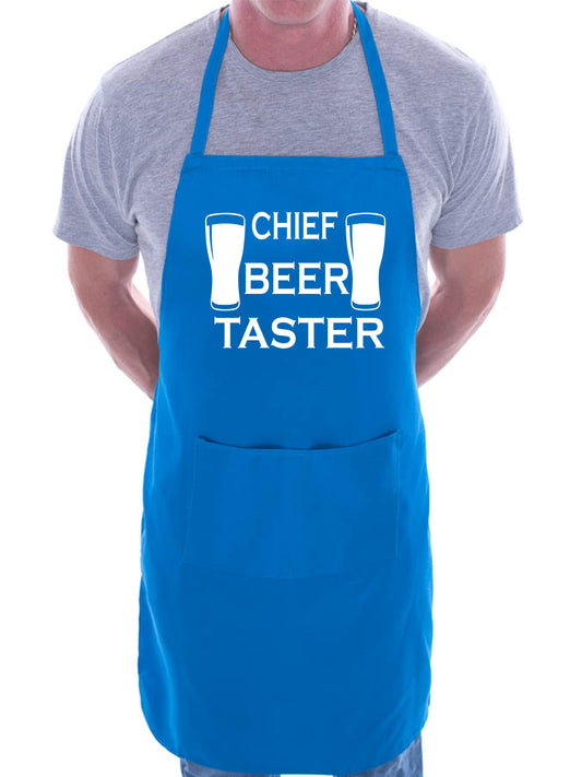 Chief Beer Taster Slogan Funny BBQ Baking Apron