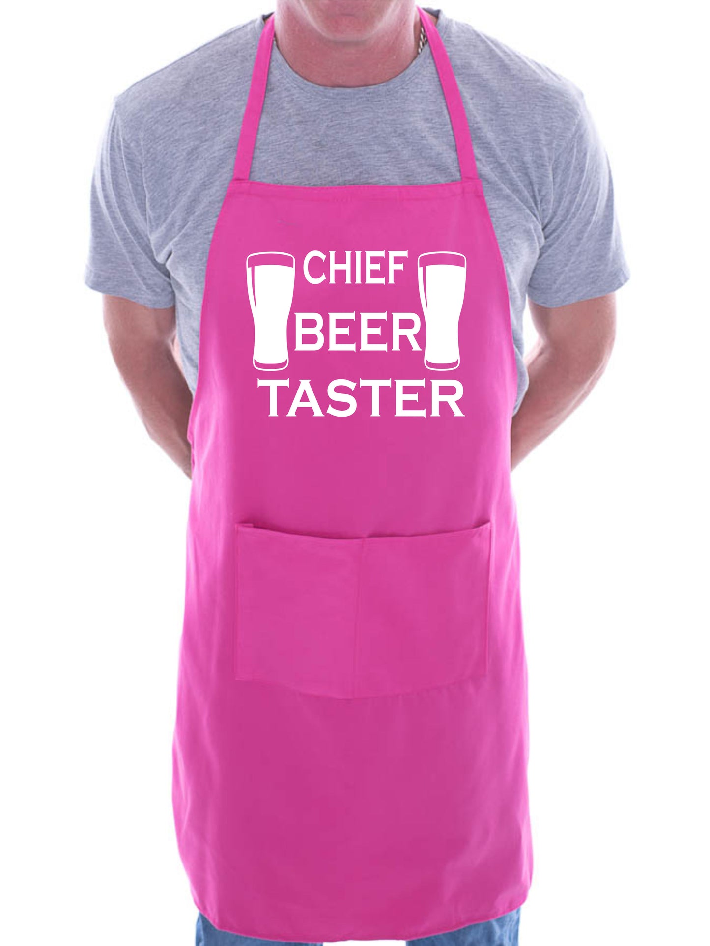 Chief Beer Taster Slogan Funny BBQ Baking Apron