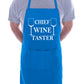 Chief Wine Taster Apron Novelty Slogan BBQ Baking Cooking