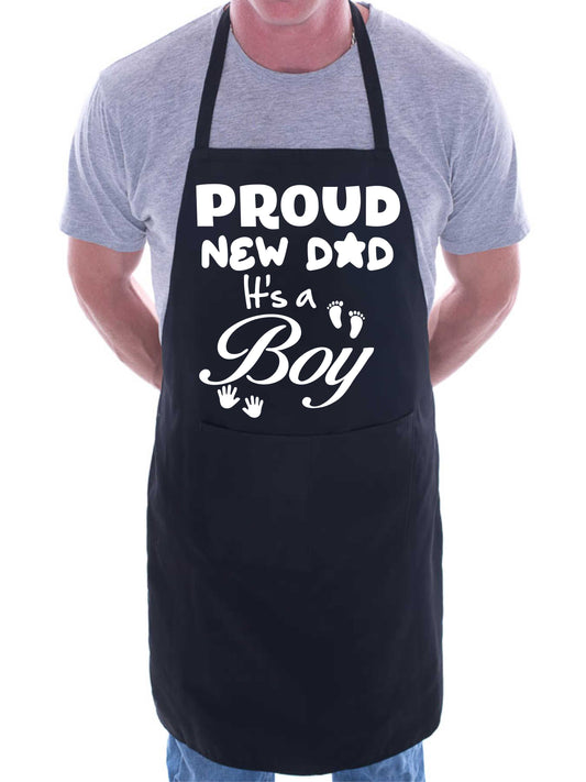 Proud New Dad It’s a Boy New Baby Apron Novelty Baking BBQ Cooking