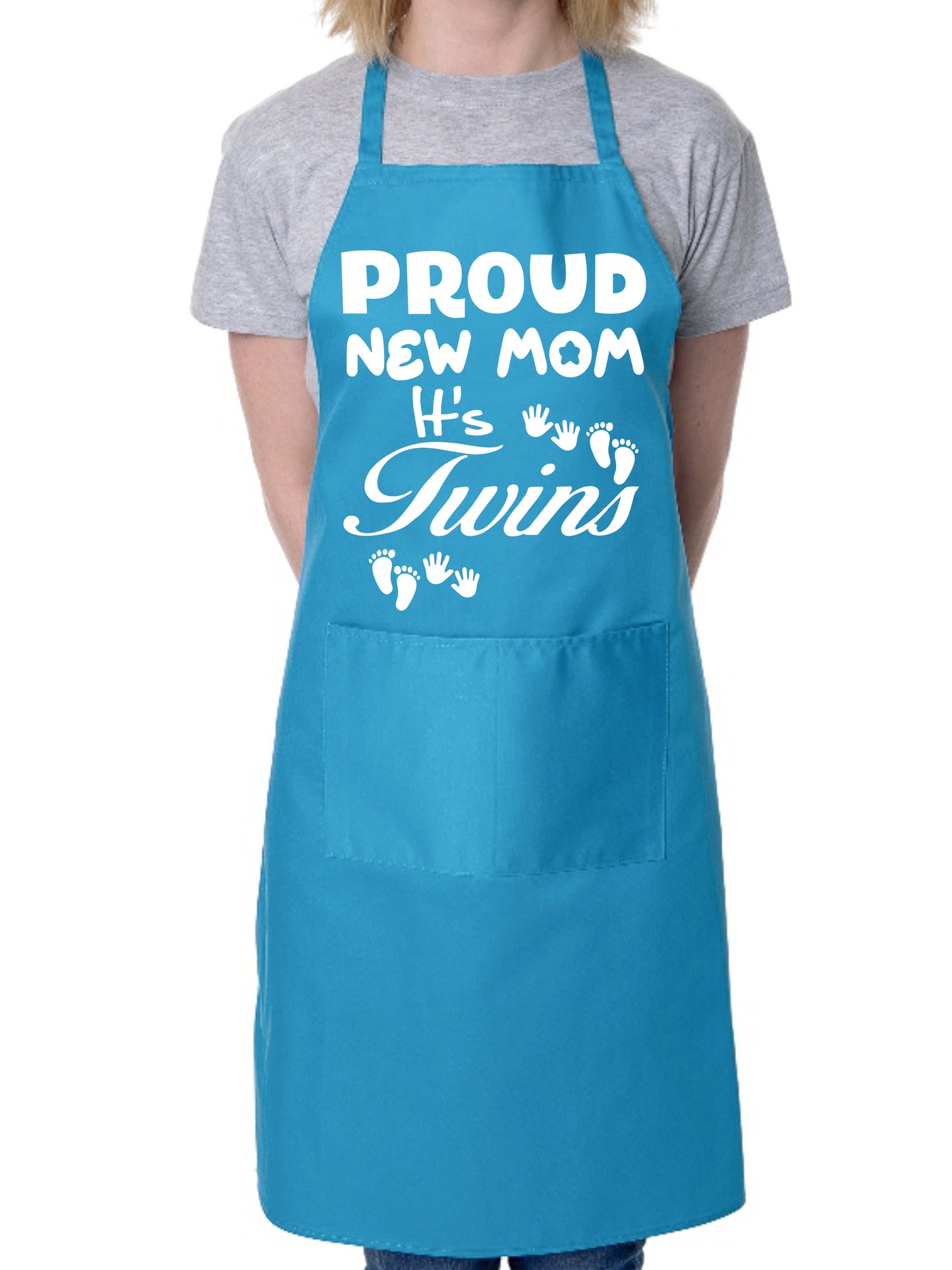 Proud New Mom It’s Twins New Baby Apron Baking BBQ