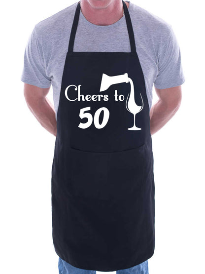 50th Birthday Apron Cheers to 50 Apron Baking BBQ Gift