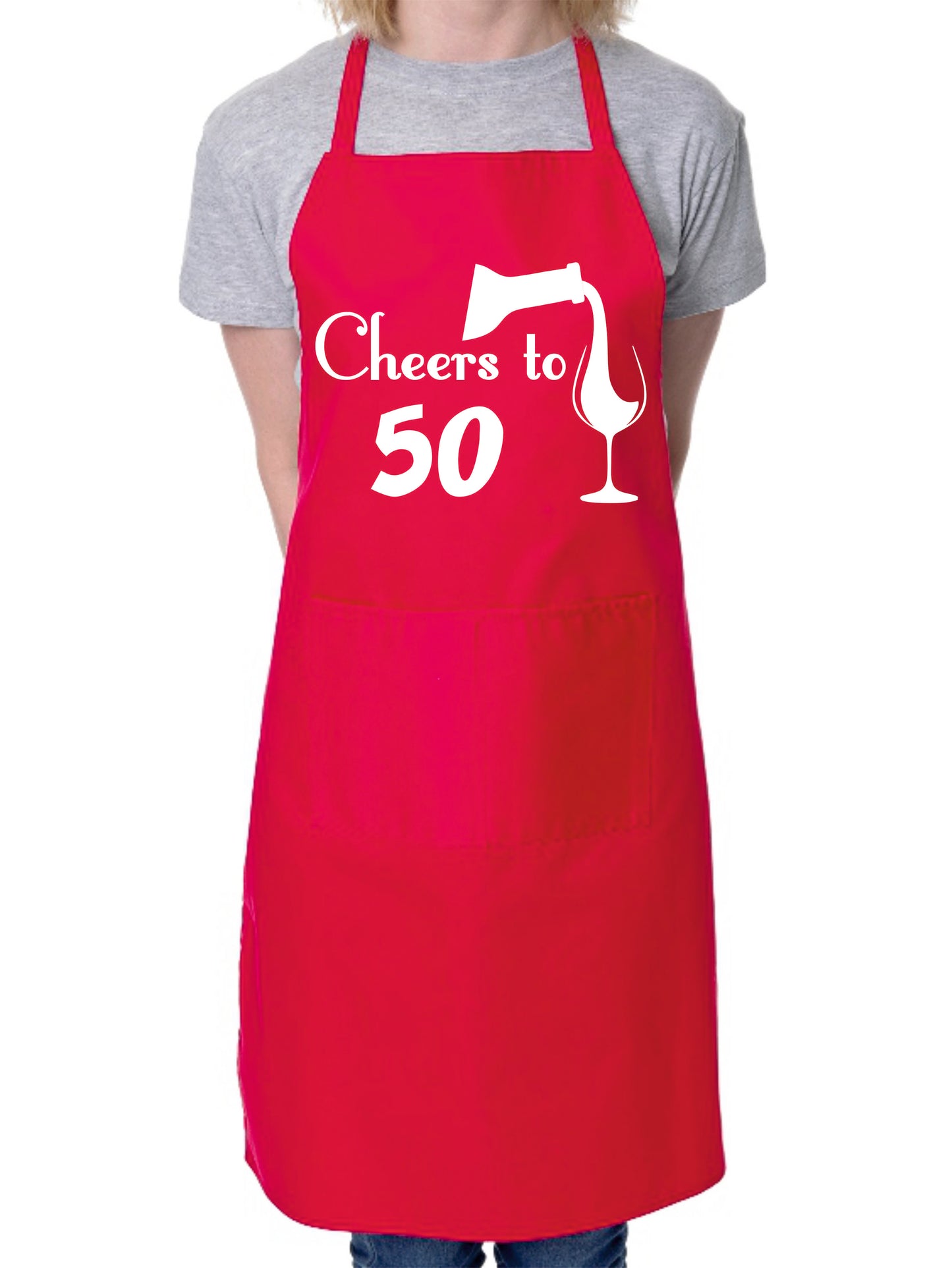 50th Birthday Apron Cheers to 50 Apron Baking BBQ Gift