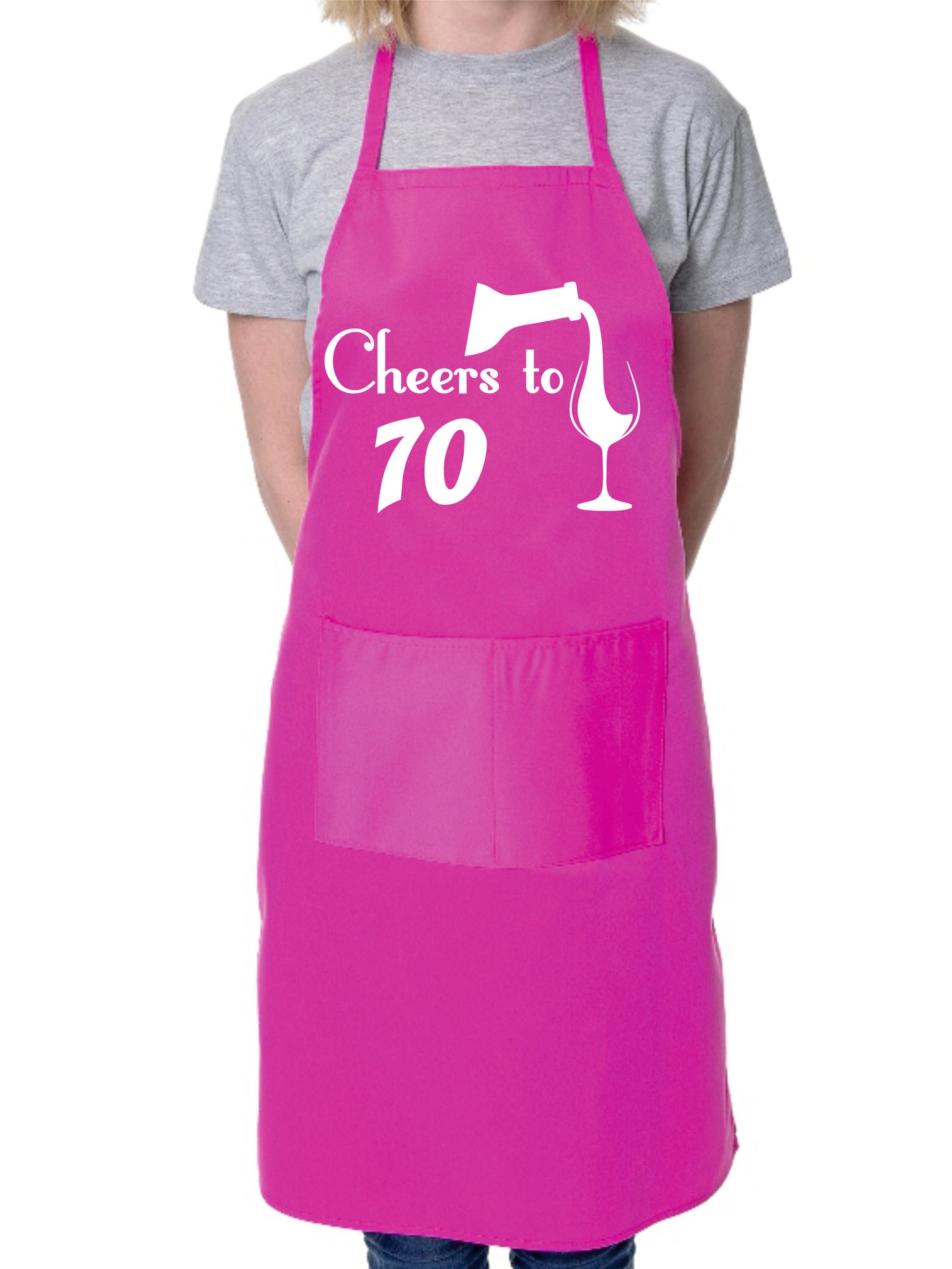 70th Birthday Apron Cheers to 70 Apron Novelty Baking BBQ Cooking Gift