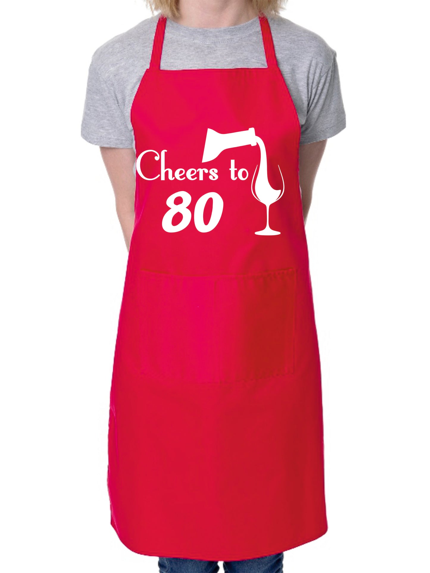 80th Birthday Apron Cheers to 80 Apron Baking BBQ Gift