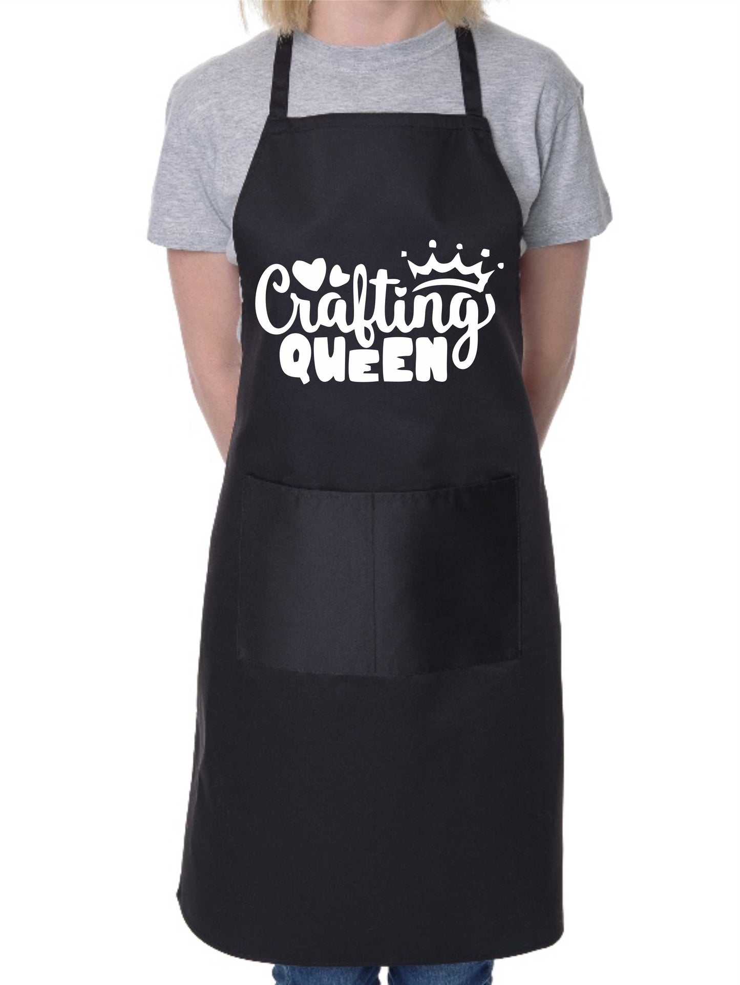 Crafting Queen Funny Apron Novelty Baking Crafting Knitting Cooking