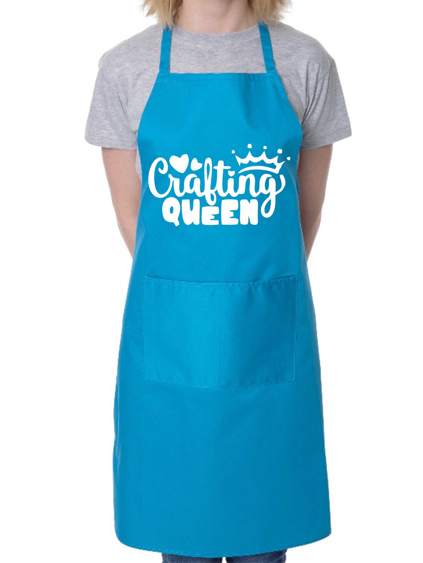 Crafting Queen Funny Apron Novelty Baking Crafting Knitting Cooking