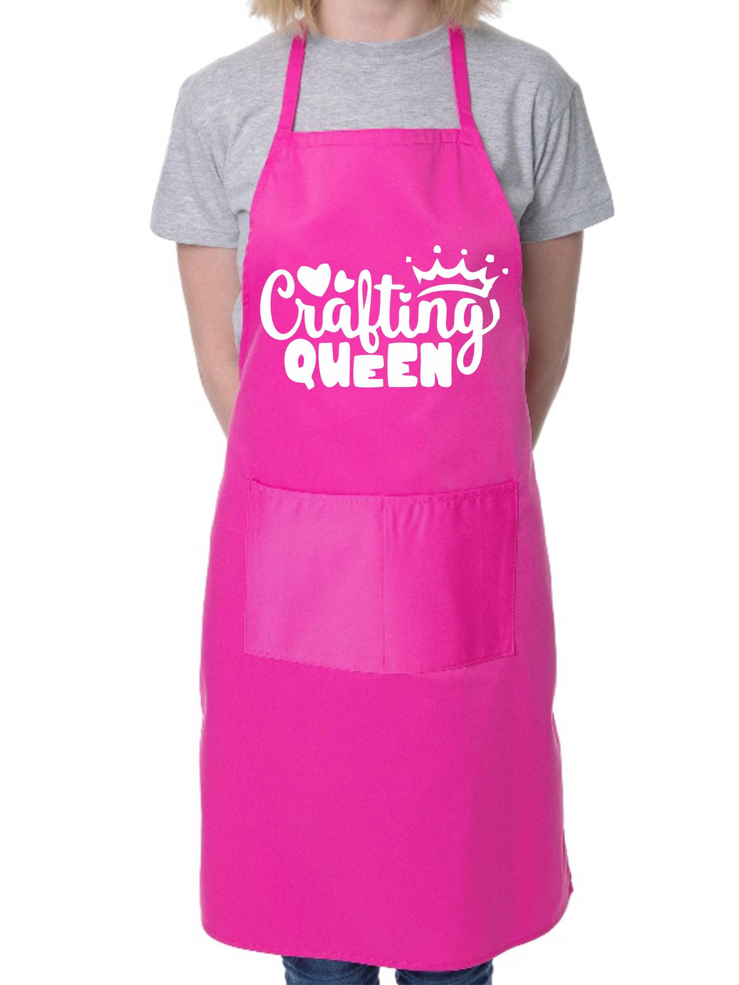 Crafting Queen Funny Apron Novelty Baking Crafting Knitting Cooking