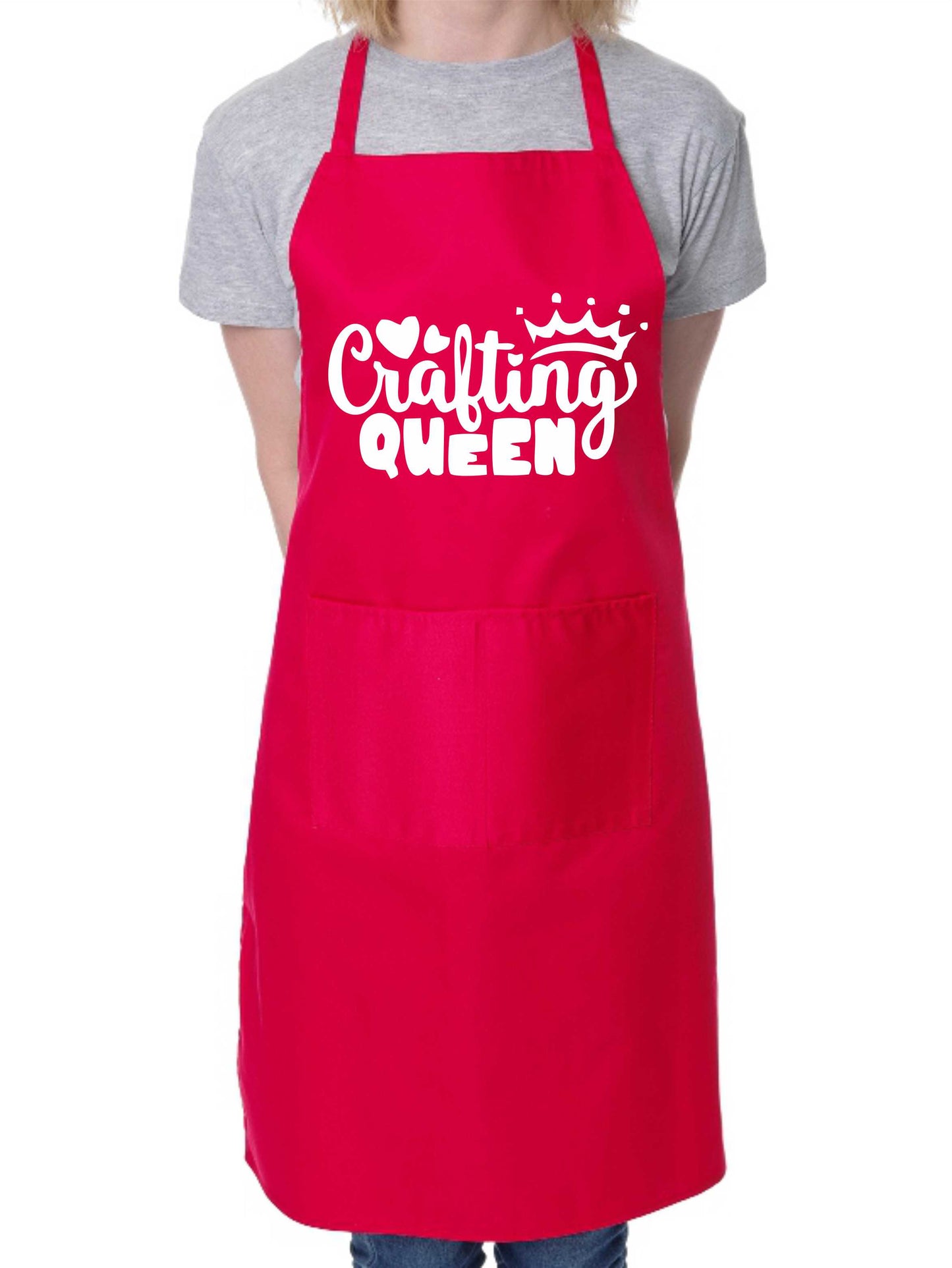 Crafting Queen Funny Apron Novelty Baking Crafting Knitting Cooking