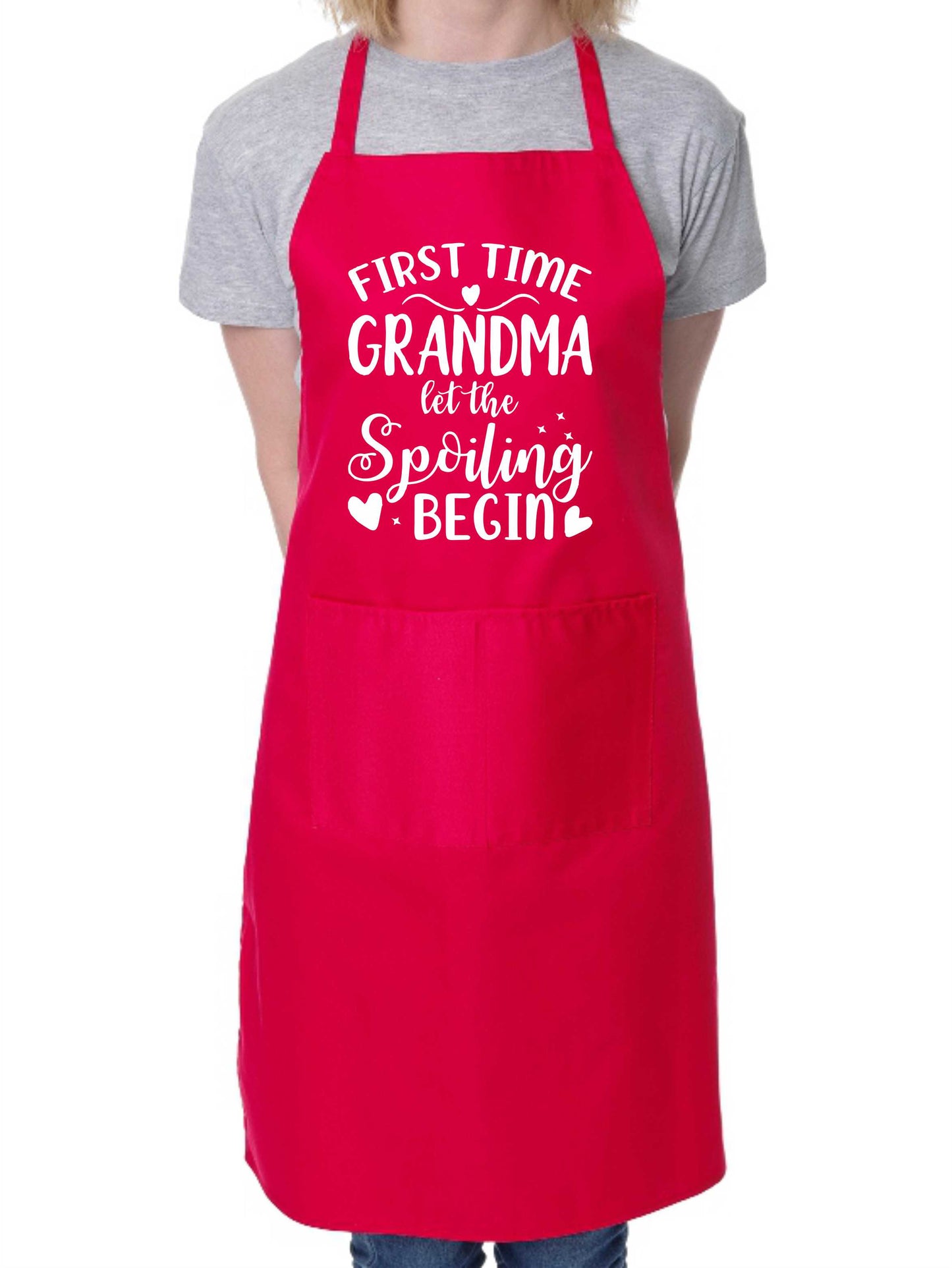 First Time Grandma Nan Funny Apron Baking Cooking Apron