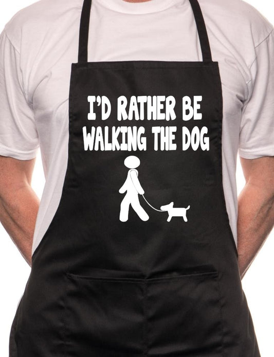 I'd Rather Be Walking Dog BBQ Cooking Apron