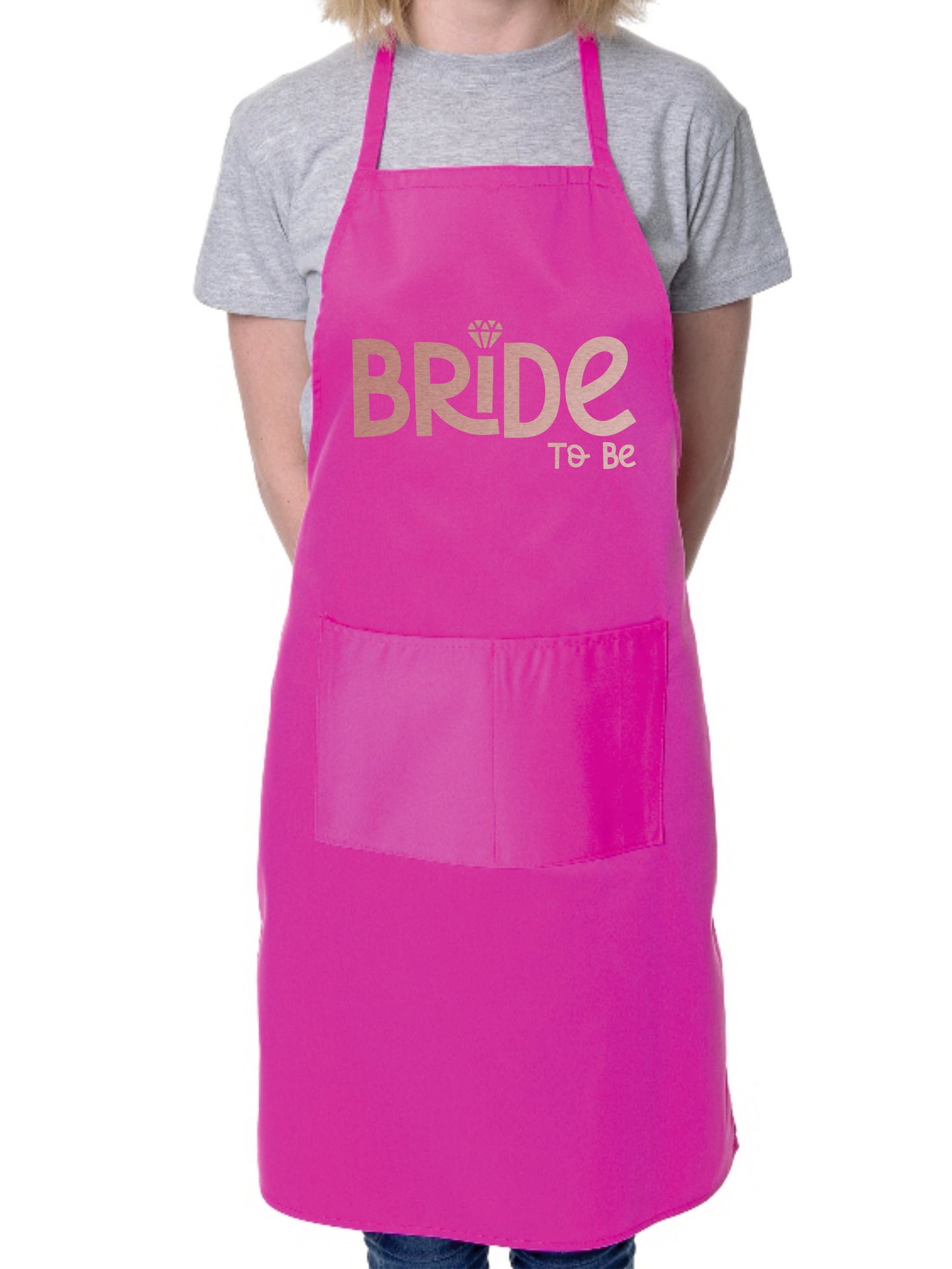 Bride To Be Hen Party Wedding Gift Funny Apron In Rose Gold Design Cooking Apron