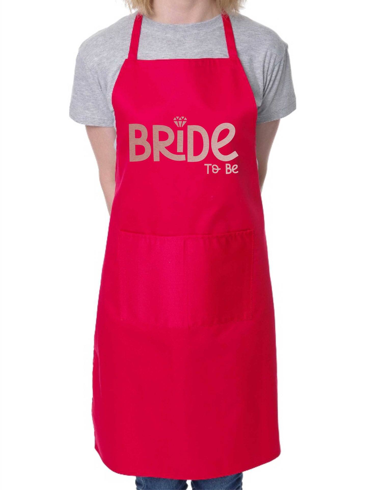 Bride To Be Hen Party Wedding Gift Funny Apron In Rose Gold Design Cooking Apron