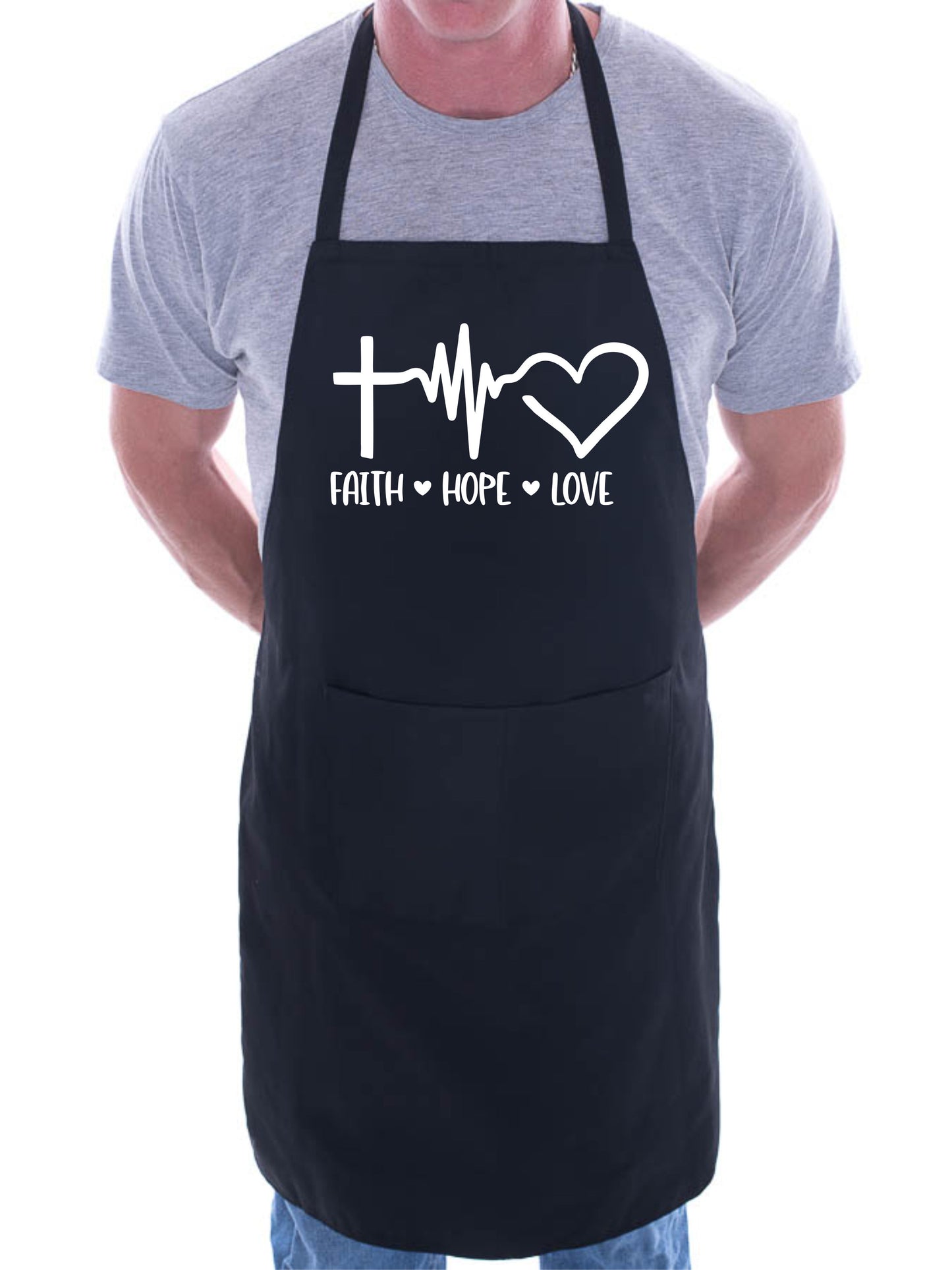 Faith Hope Love Church Christian Funny Apron Baking Cooking Apron