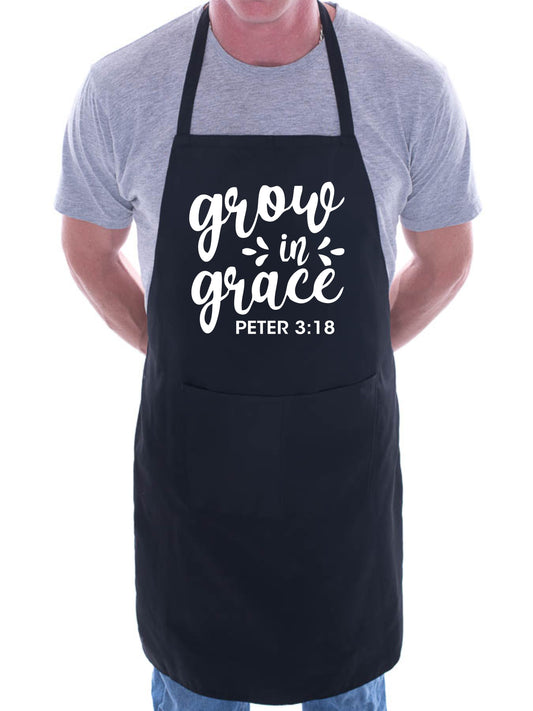 Grow In Grace Church Christian Funny Apron Baking Cooking Apron