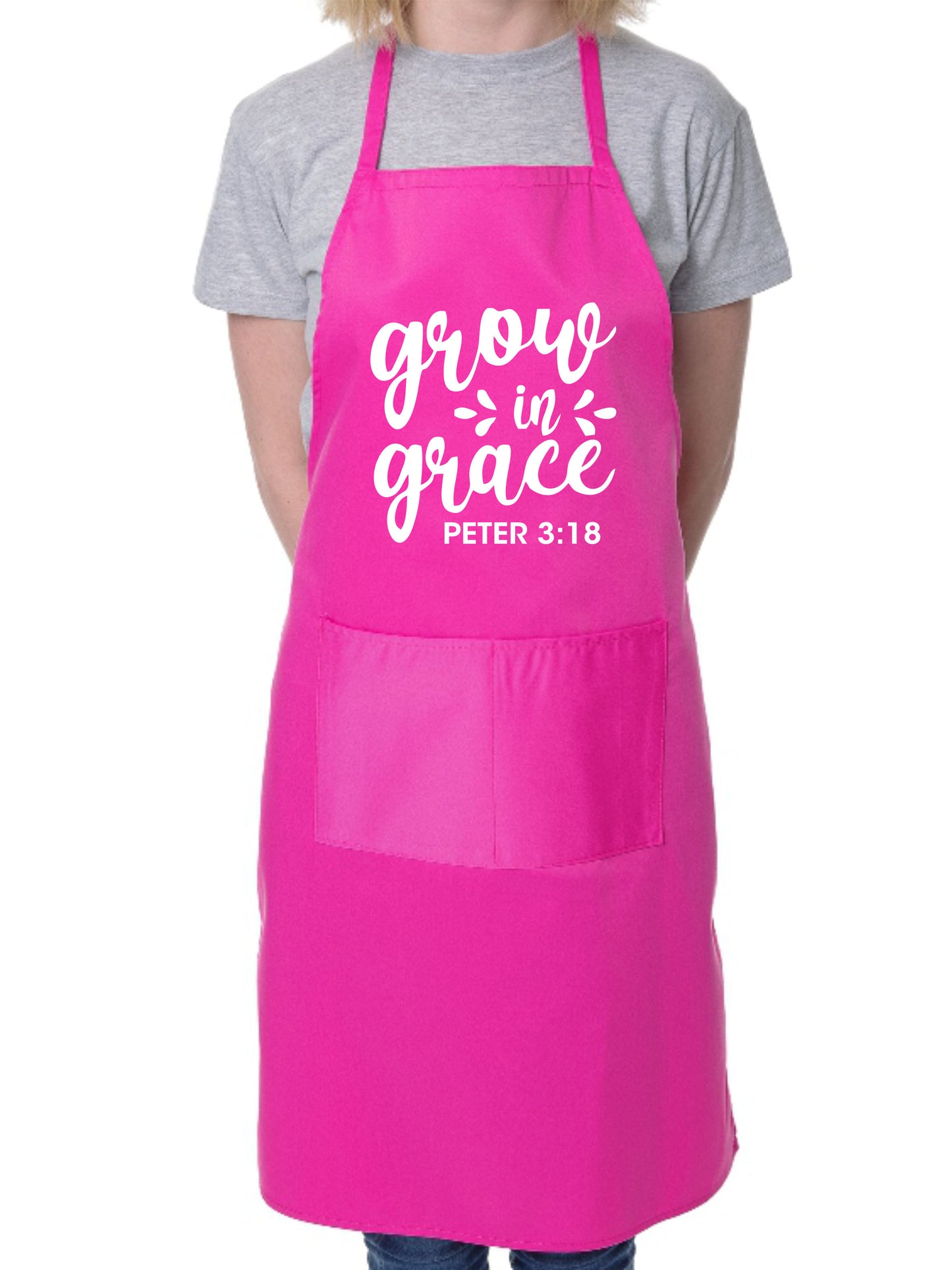 Grow In Grace Church Christian Funny Apron Baking Cooking Apron