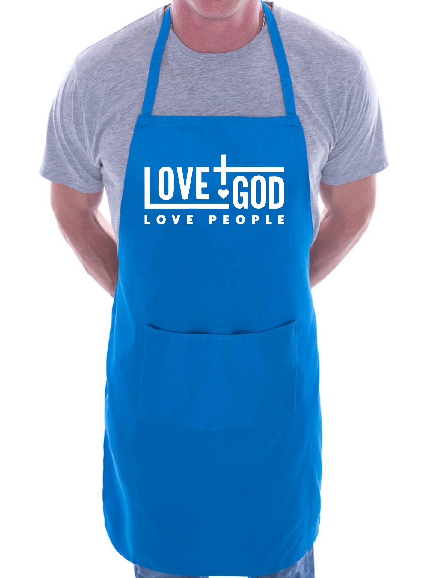 Love God Love People Church Christian Funny Apron Baking Cooking Apron