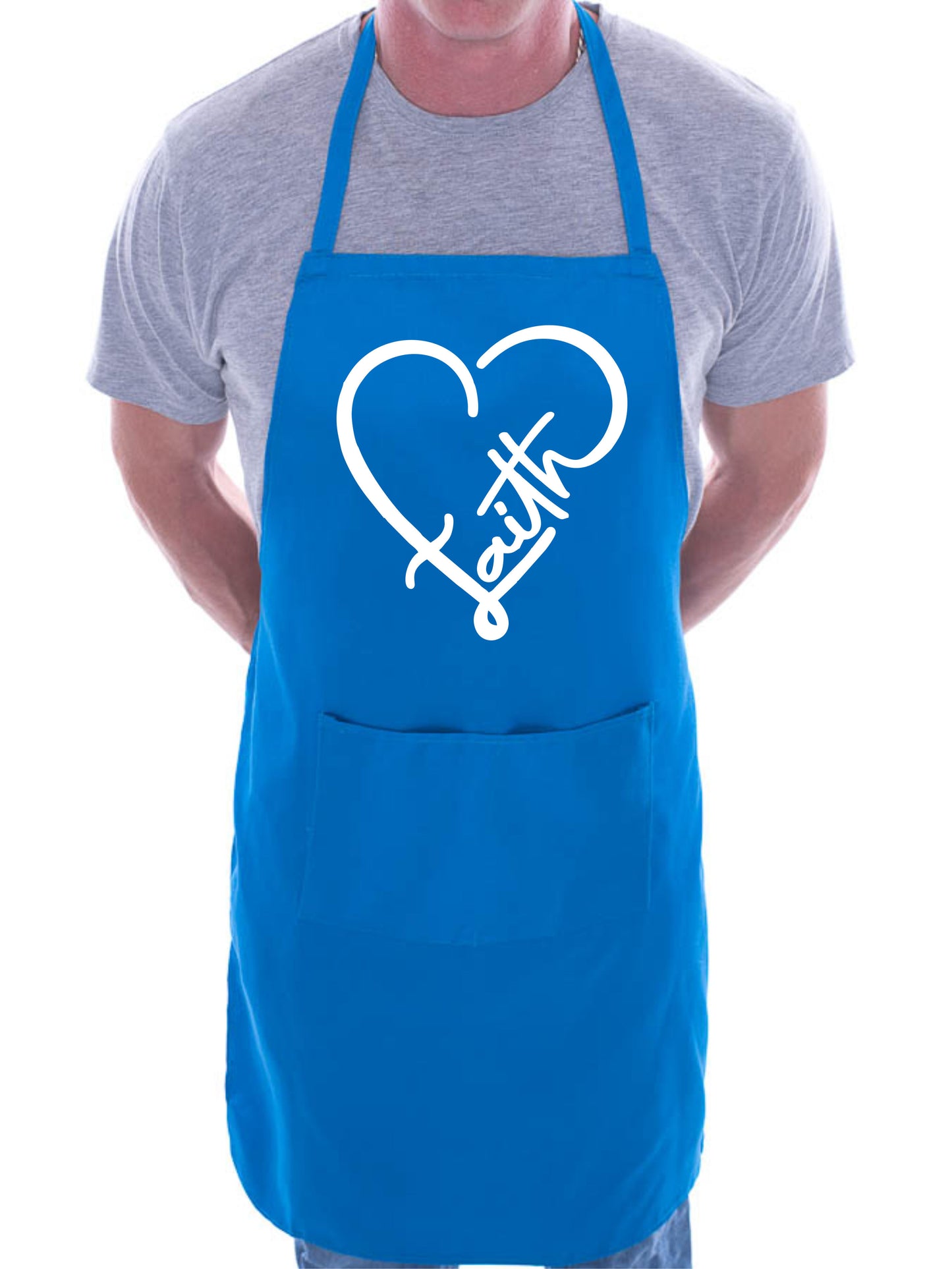 Faith In Heart Church Christian Funny Apron Baking Cooking Apron