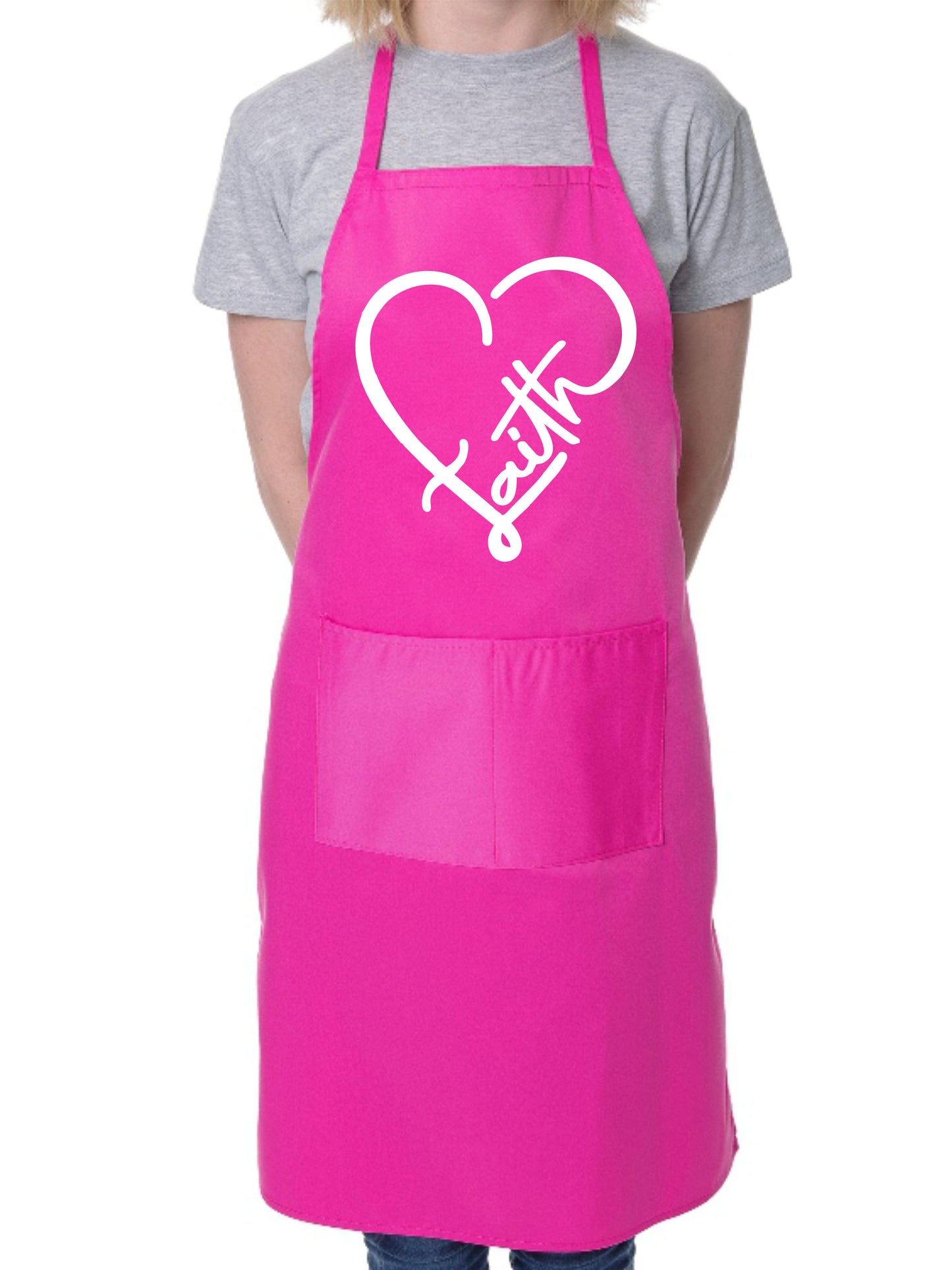 Faith In Heart Church Christian Funny Apron Baking Cooking Apron