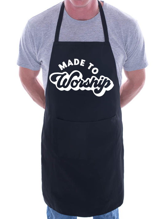 Made To Worship Church Christian Funny Apron Baking Cooking Apron