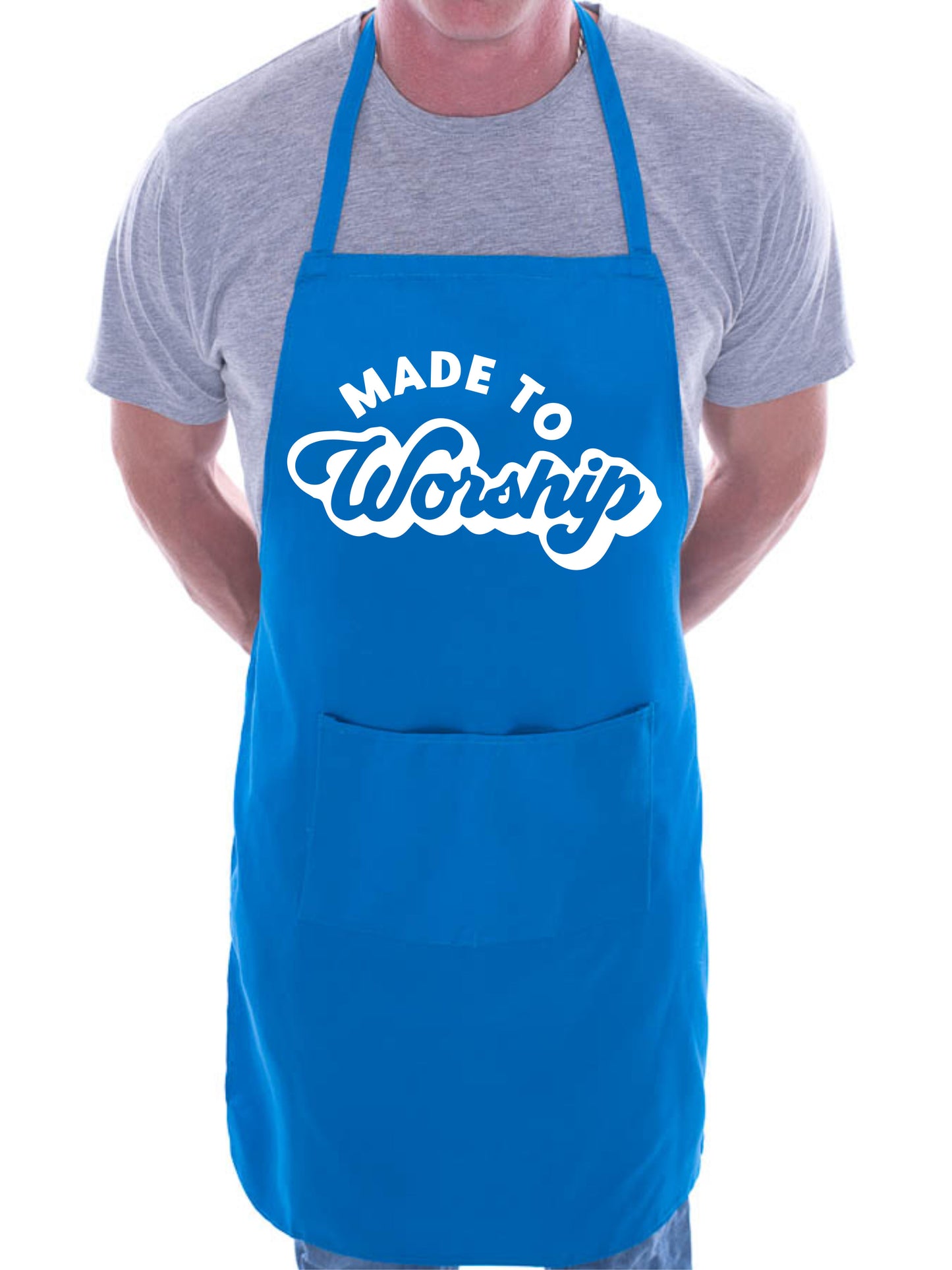 Made To Worship Church Christian Funny Apron Baking Cooking Apron